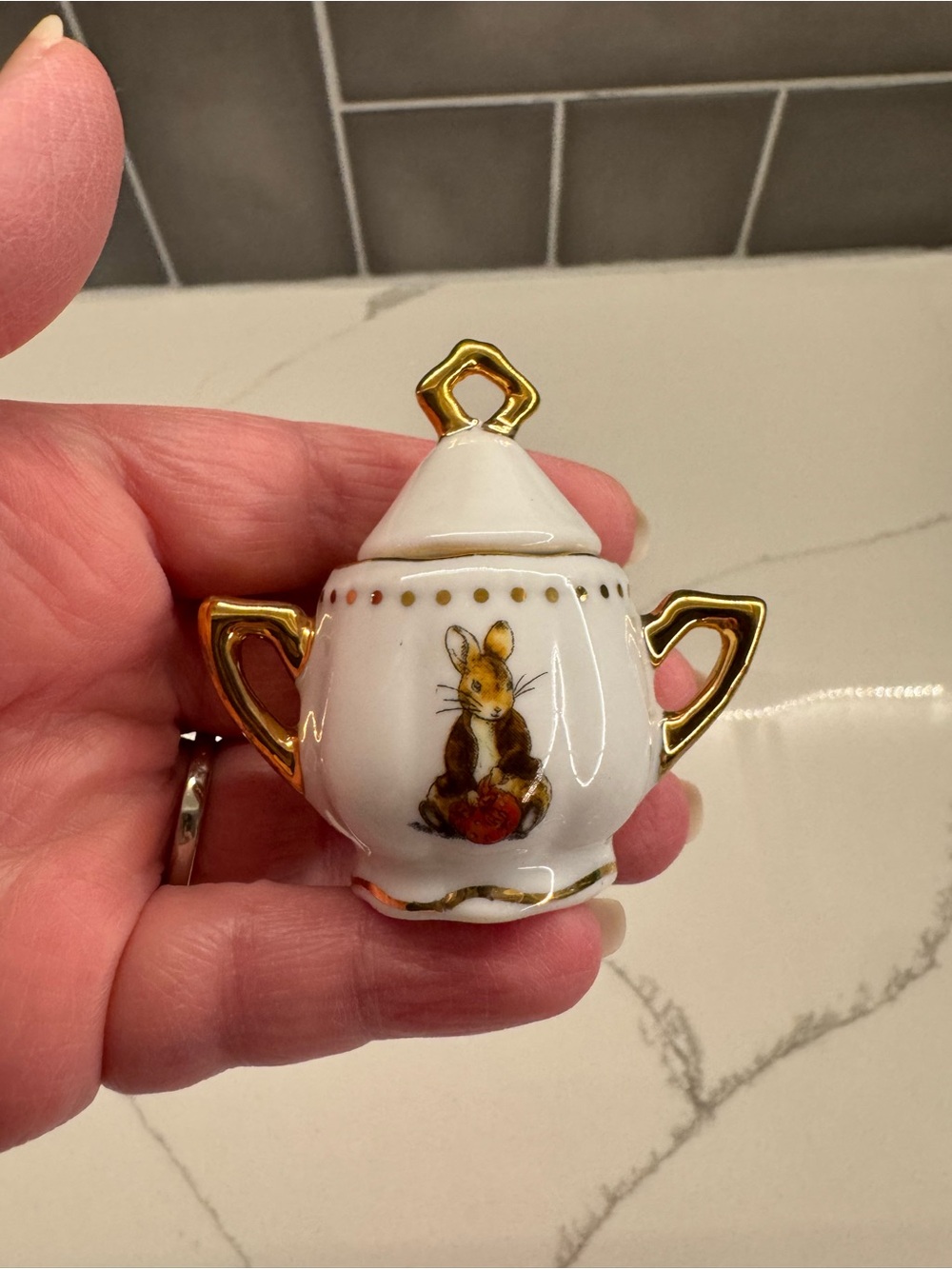 Peter Rabbit & Benjamin Bunny Miniature Tea Set - Picture 5 of 9